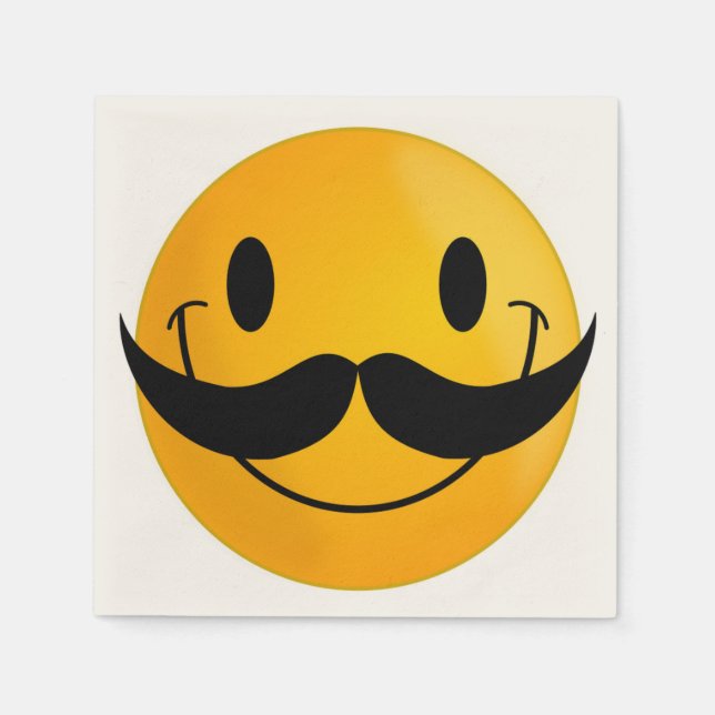 SERVIETTE JETABLE FACE MUSTACHE (Devant)