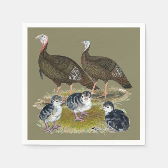 Serviette Jetable Family sauvage de Turkey (Devant)