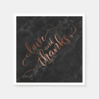 Faux Copper Script Amour et Merci avec le marbre n