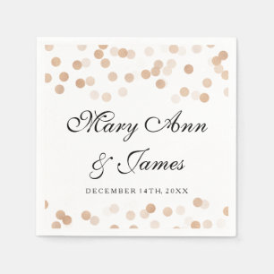 Serviette Jetable Faux mariage Parties scintillant à huile de cuivre