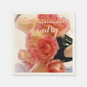 Serviette Jetable Félicitations Bouquet