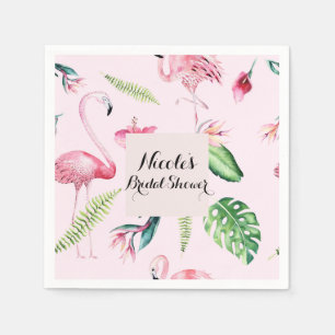 Serviette Jetable Fête amusante florale d'hibiscus tropical de flama