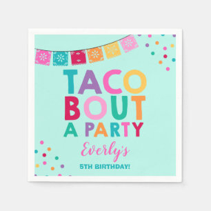 Serviette Jetable Fête Anniversaire Napkin Taco Bout Une fête