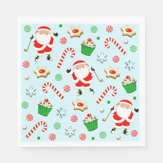 Serviette Jetable Fête de golf de vacances (Devant)