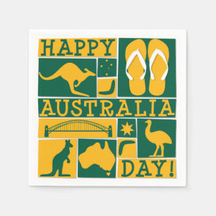 Serviette Jetable Fête de l'Australie