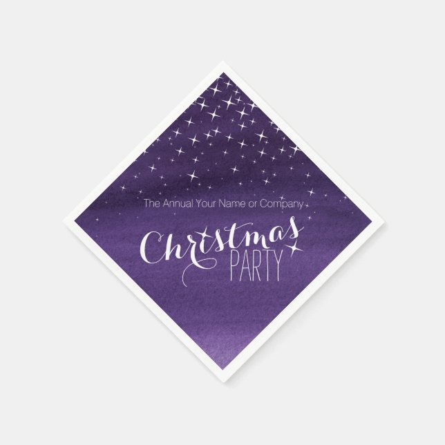 Serviette Jetable Fête de Noël nuit étoilée serviettes personnalisée (Coin)