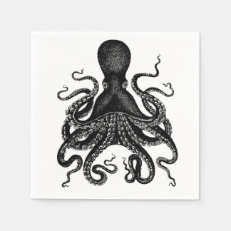 Serviette Jetable Fête de Steampunk ! poulpe victorienne kraken cthu