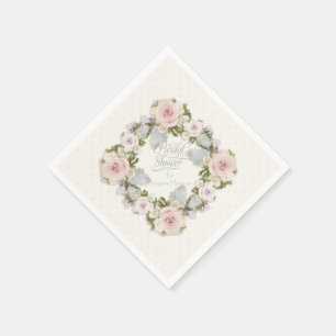 Serviette Jetable Fête des mariées Rose Succulent Wreath Party Décor