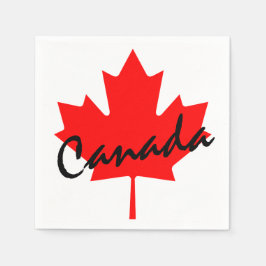 Serviette Jetable Feuille d'érable rouge du Canada