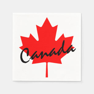 Serviette Jetable Feuille d'érable rouge du Canada