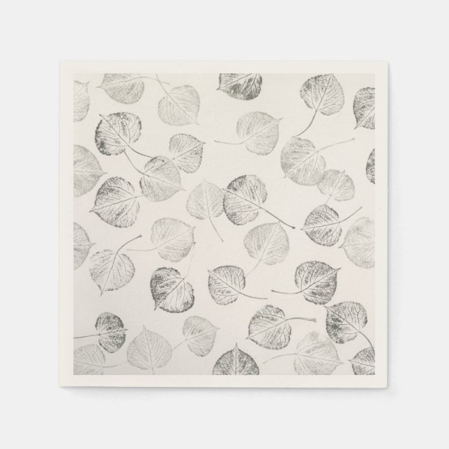 Serviette Jetable Feuilles d'Aspen occidental © Sandy Long (Devant)