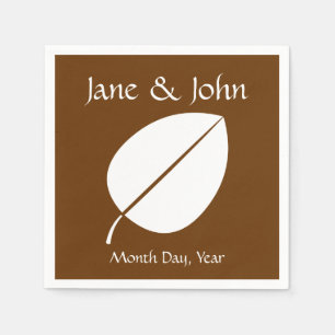 Serviette Jetable Feuilles d'automne dans les serviettes au chocolat