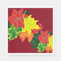 Feuilles d'automne de serviettes