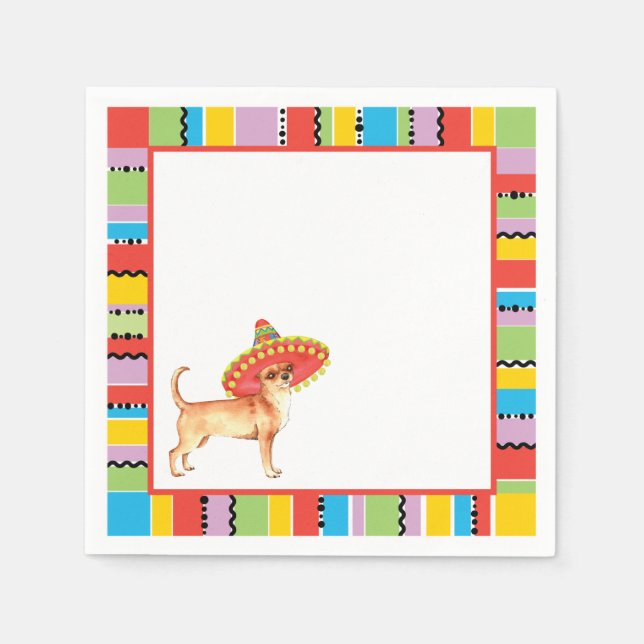 Serviette Jetable Fiesta Chihuahua (Devant)