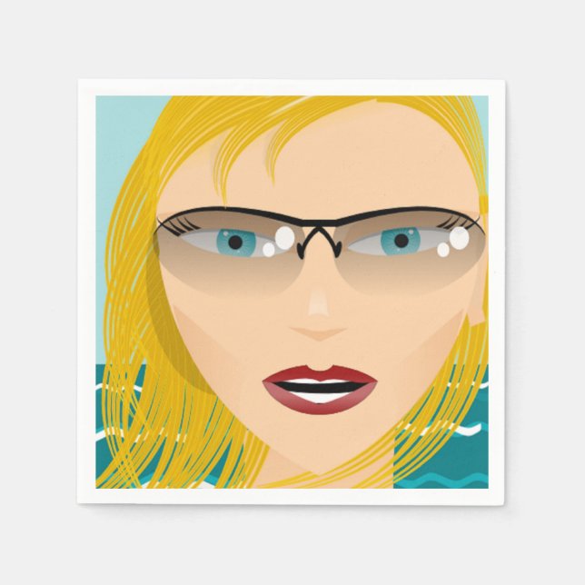 SERVIETTE JETABLE FILLE D'ÉTÉ (Devant)