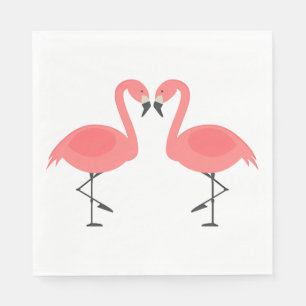 Serviette Jetable Flamants roses roses Mariage, Fête des mariées Lua