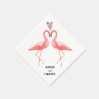 Flamants roses tropical mariage