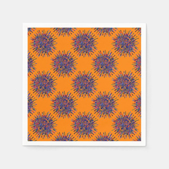 Serviette Jetable Fleur Abstraite (Devant)