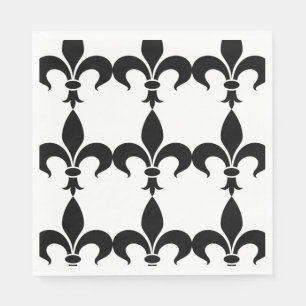 Serviette Jetable Fleur de Lis Papier à thème