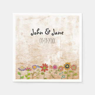 Serviette Jetable Fleurs