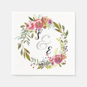 Serviette Jetable Fleurs couronnes pour toutes les occasions