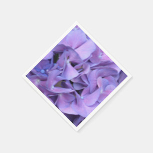 Serviette Jetable Fleurs pourpres d'hortensia