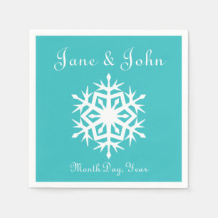 Serviette Jetable Flocons de neige d'hiver dans des serviettes de