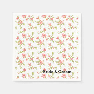 Serviette Jetable Floral rose