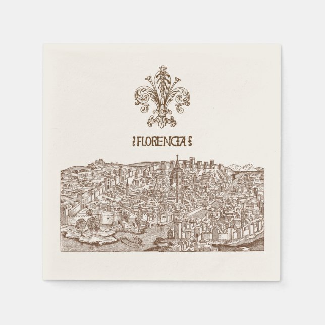 Serviette Jetable Florence, coupe médiévale (Devant)