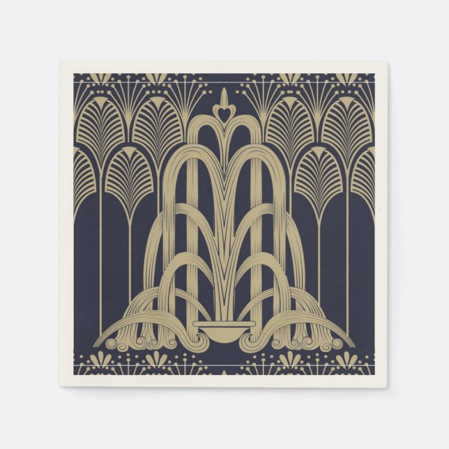 Serviette Jetable Fontaine Déco (Devant)