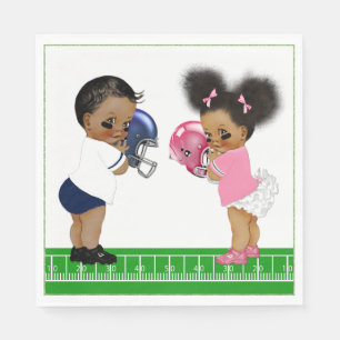 Serviette Jetable Football Genre Révéler Baby shower Papier Napkin
