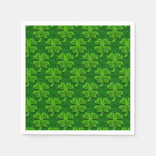 Serviette Jetable Four Leaf Clover - Papier (Devant)