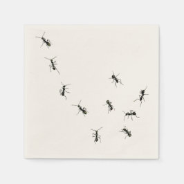 Serviette Jetable fourmis en marche