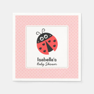 Serviette Jetable Fournitures de Baby shower de fête fille Ladybug m