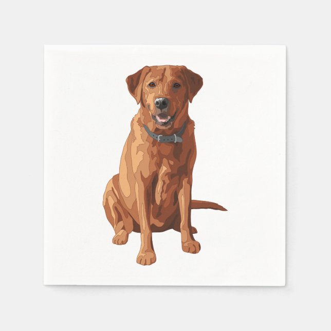 Serviette Jetable Fox Red Yellow Labrador Retriever Chien (Devant)