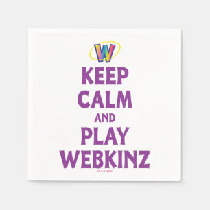 Serviette Jetable Gardez le calme et le jeu Webkinz