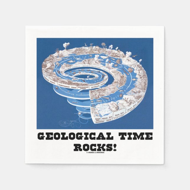 Serviette Jetable Géologique Time Rocks ! (Âge géologique) (Devant)