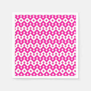 Serviette Jetable Girlie Candy Pink et Livre blanc Cocktail Napkins