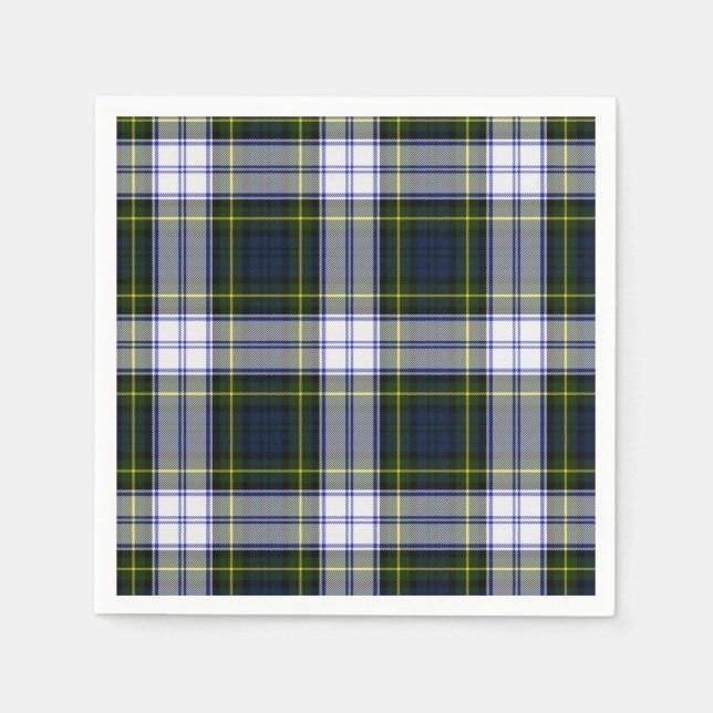 Serviette Jetable Gordon Robe Tartan Papier Plaid Napkins (Devant)