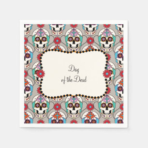 Serviette Jetable Graphique des crânes de sucre