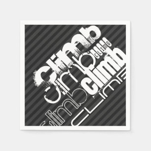 Serviette Jetable Grimpe ; Gris noir et foncé