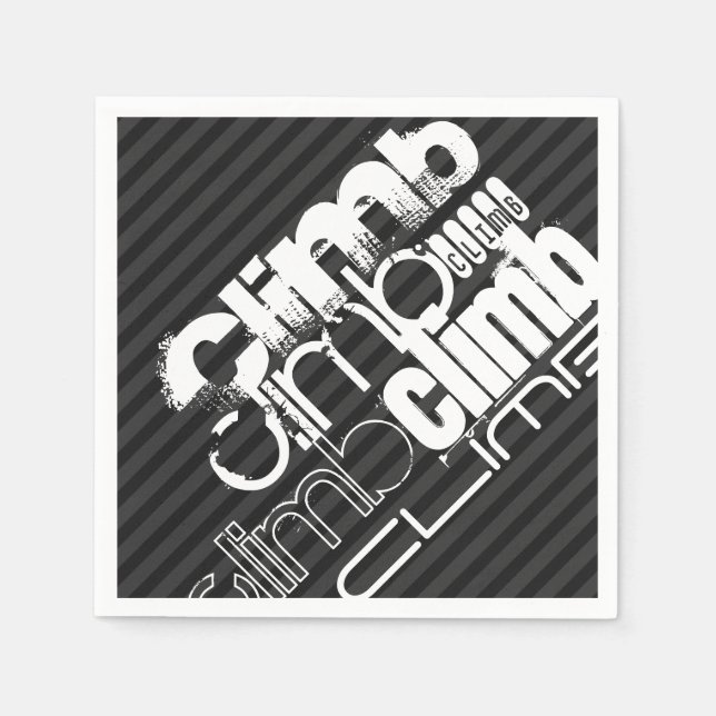 Serviette Jetable Grimpe ; Gris noir et foncé (Devant)