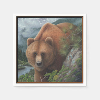 Serviette Jetable Grizzly Bear
