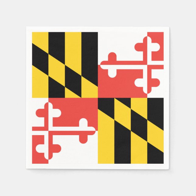 Serviette Jetable Gros drapeau du Maryland (Devant)