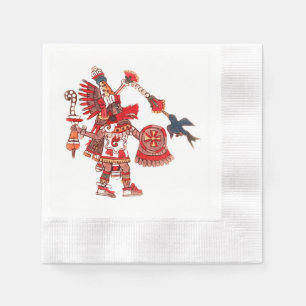 Serviette Jetable Guerrier aztèque de chaman de danse