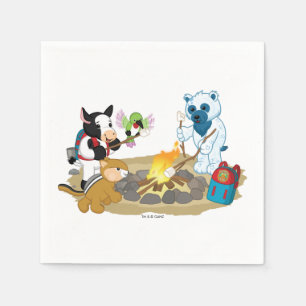 Serviette Jetable Guimauves de feu de camp de Webkinz  