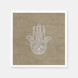 Serviette Jetable HAMSA Main de Fatima symbole amulet