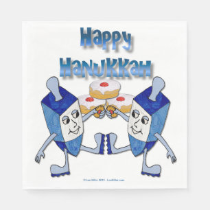 Serviette Jetable Hanukkah Toupies Dansants et Gelées Frites