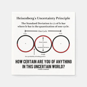 Serviette Jetable Heisenberg, l'incertitude Humour de physique du pr