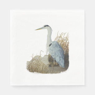 Serviette Jetable Heron À Marsh Edge